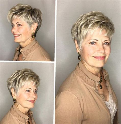 pixie hairstyles women over 60|feathered pixie haircuts for older women.